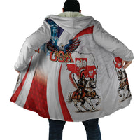 Polish American Heritage Month Cloak Winged Hussar with USA Bald Eagle