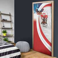 Polish American Heritage Month Door Cover Winged Hussar with USA Bald Eagle