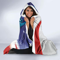 Polish American Heritage Month Hooded Blanket Winged Hussar with USA Bald Eagle