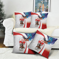 Polish American Heritage Month Pillow Cover Winged Hussar with USA Bald Eagle
