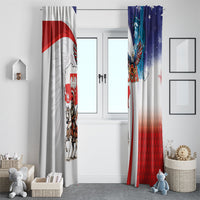 Polish American Heritage Month Window Curtain Winged Hussar with USA Bald Eagle