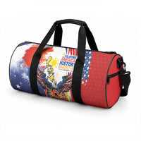 Filipino American History Month Duffle Bag USA with Elements of Philippines Design