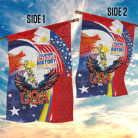 Filipino American History Month Garden Flag USA with Elements of Philippines Design