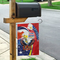 Filipino American History Month Garden Flag USA with Elements of Philippines Design