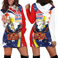 Filipino American History Month Hoodie Dress USA with Elements of Philippines Design