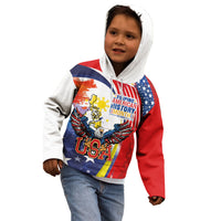 Filipino American History Month Kid Hoodie USA with Elements of Philippines Design