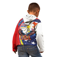 Filipino American History Month Kid Hoodie USA with Elements of Philippines Design