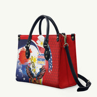Filipino American History Month Leather Bag USA with Elements of Philippines Design