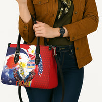 Filipino American History Month Leather Bag USA with Elements of Philippines Design
