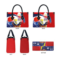 Filipino American History Month Leather Bag USA with Elements of Philippines Design