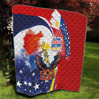 Filipino American History Month Quilt USA with Elements of Philippines Design