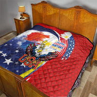 Filipino American History Month Quilt USA with Elements of Philippines Design