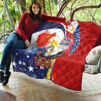 Filipino American History Month Quilt USA with Elements of Philippines Design
