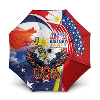 Filipino American History Month Umbrella USA with Elements of Philippines Design