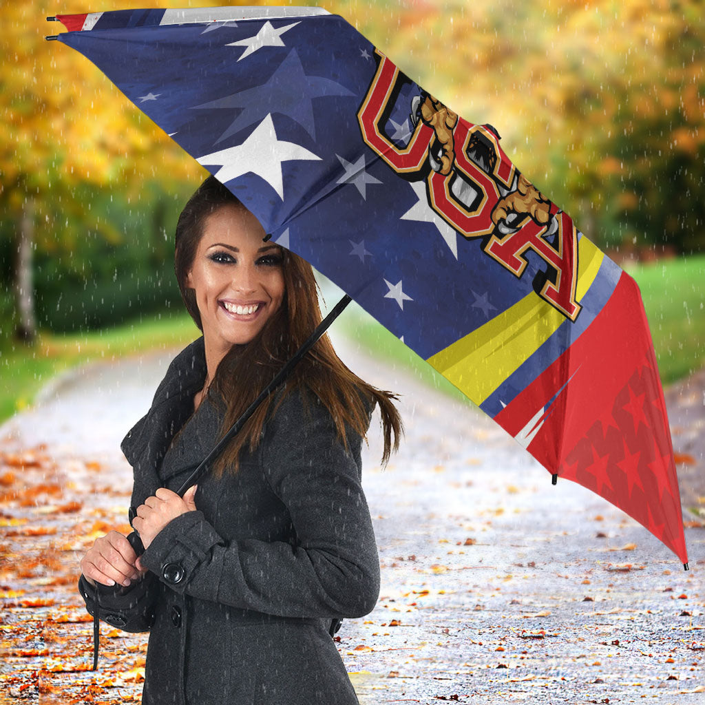 Filipino American History Month Umbrella USA with Elements of Philippines Design