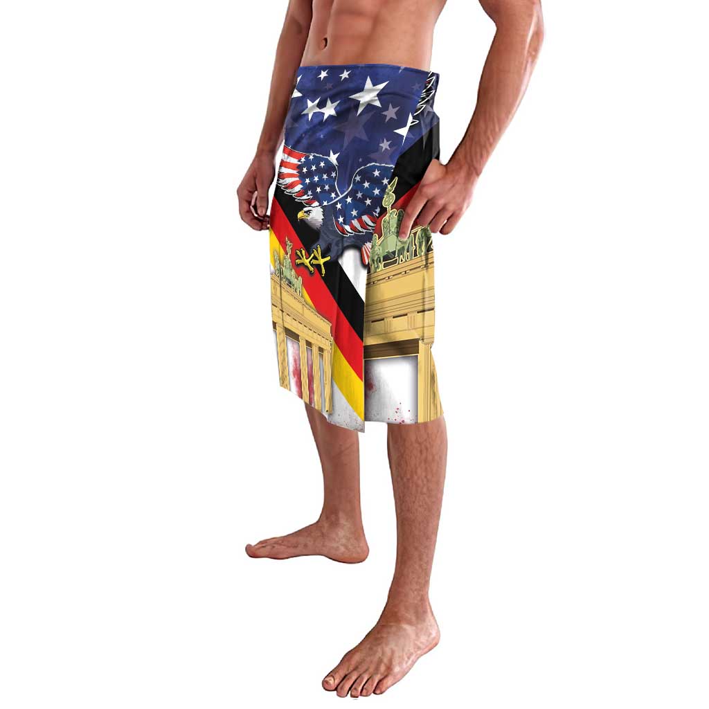German American Heritage Month Lavalava United States Eagle and Brandenburg Gate with National Flag - Wonder Print Shop