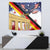 German American Heritage Month Tapestry United States Eagle and Brandenburg Gate with National Flag - Wonder Print Shop