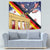 German American Heritage Month Tapestry United States Eagle and Brandenburg Gate with National Flag - Wonder Print Shop