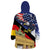 German American Heritage Month Wearable Blanket Hoodie United States Eagle and Brandenburg Gate with National Flag - Wonder Print Shop
