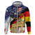 German American Heritage Month Zip Hoodie United States Eagle and Brandenburg Gate with National Flag - Wonder Print Shop