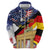 German American Heritage Month Zip Hoodie United States Eagle and Brandenburg Gate with National Flag - Wonder Print Shop