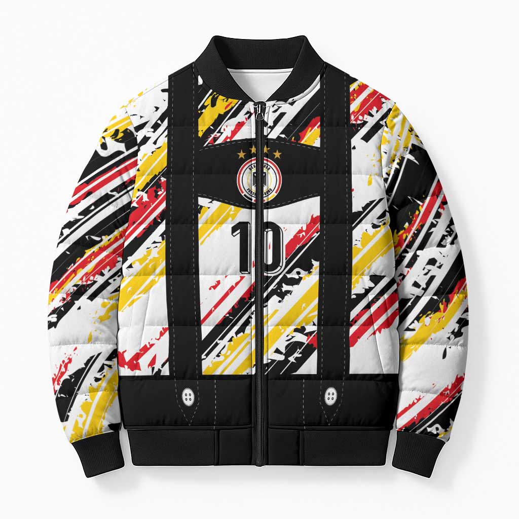 Custom German Football Bomber Puffer Jacket Die Mannschaft-Lederhosen Costume Style - Wonder Print Shop
