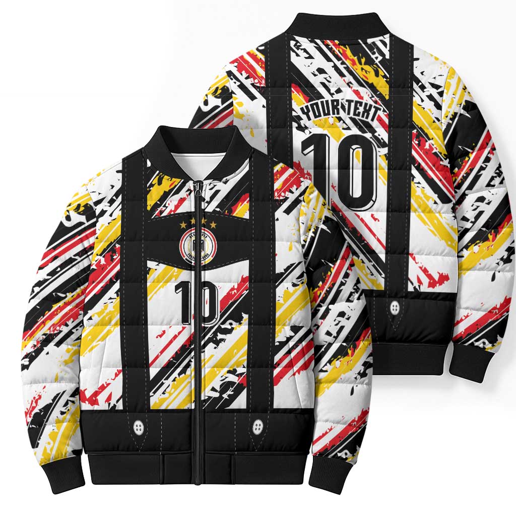 Custom German Football Bomber Puffer Jacket Die Mannschaft-Lederhosen Costume Style - Wonder Print Shop