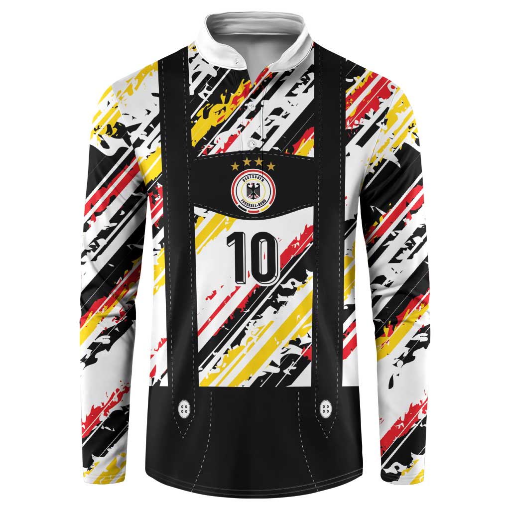 Custom German Football Button Sweatshirt Die Mannschaft-Lederhosen Costume Style - Wonder Print Shop