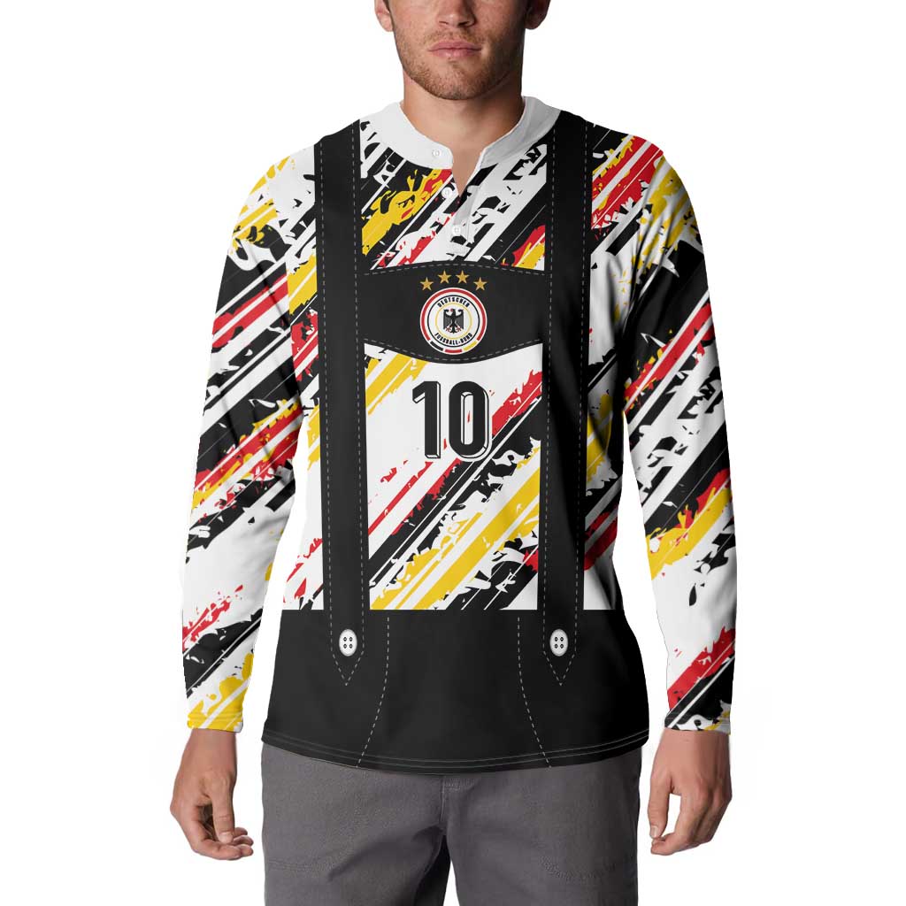 Custom German Football Button Sweatshirt Die Mannschaft-Lederhosen Costume Style - Wonder Print Shop