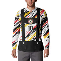 Custom German Football Button Sweatshirt Die Mannschaft-Lederhosen Costume Style - Wonder Print Shop