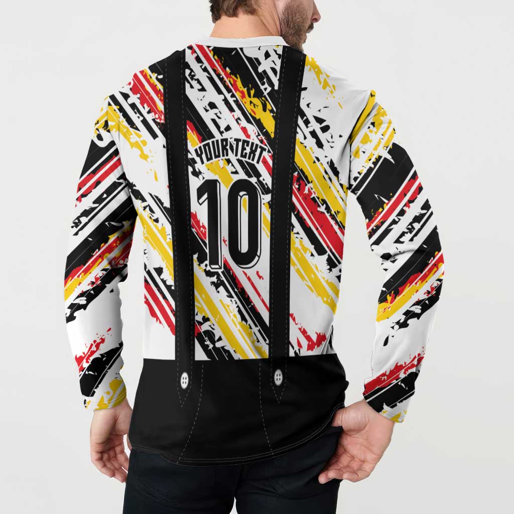 Custom German Football Button Sweatshirt Die Mannschaft-Lederhosen Costume Style - Wonder Print Shop