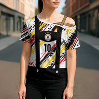 Custom German Football Cross Shoulder Shirt Die Mannschaft-Lederhosen Costume Style - Wonder Print Shop