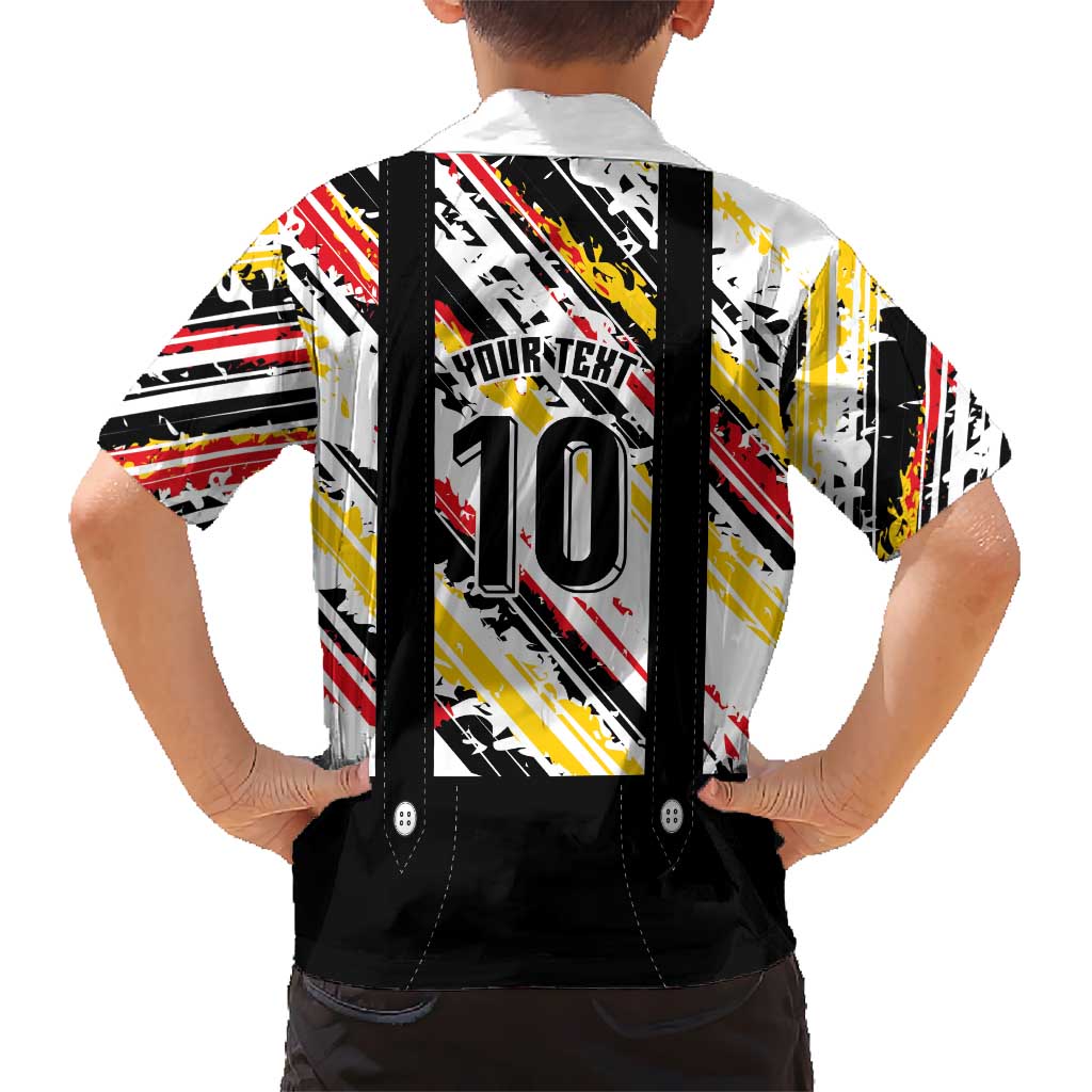 Custom German Football Kid Hawaiian Shirt Die Mannschaft-Lederhosen Costume Style - Wonder Print Shop