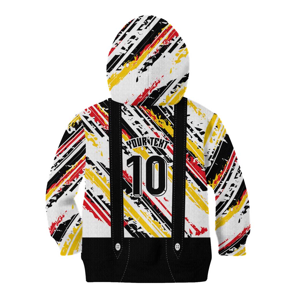 Custom German Football Kid Hoodie Die Mannschaft-Lederhosen Costume Style - Wonder Print Shop