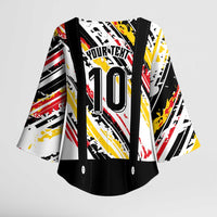 Custom German Football Kimono Sleeve Blouse Die Mannschaft-Lederhosen Costume Style - Wonder Print Shop