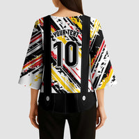 Custom German Football Kimono Sleeve Blouse Die Mannschaft-Lederhosen Costume Style - Wonder Print Shop