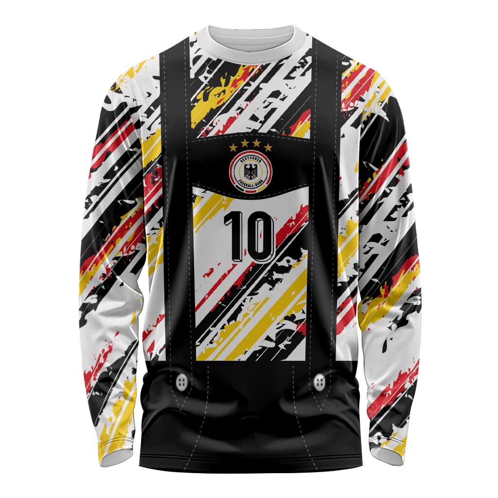 Custom German Football Long Sleeve Shirt Die Mannschaft-Lederhosen Costume Style - Wonder Print Shop