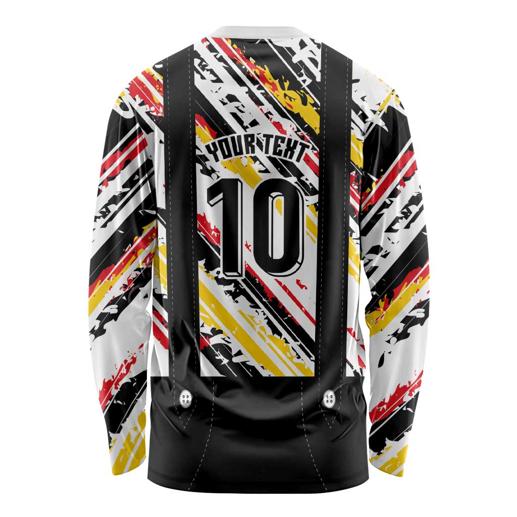 Custom German Football Long Sleeve Shirt Die Mannschaft-Lederhosen Costume Style - Wonder Print Shop