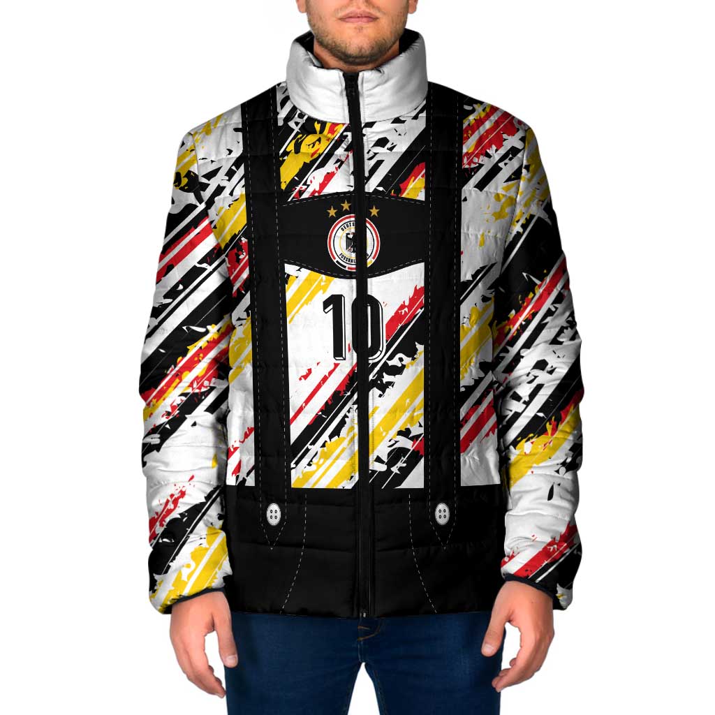 Custom German Football Padded Jacket Die Mannschaft-Lederhosen Costume Style - Wonder Print Shop