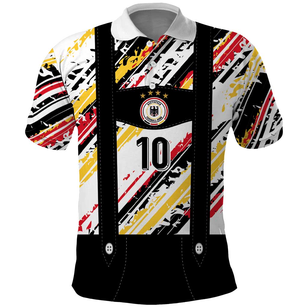 Custom German Football Polo Shirt Die Mannschaft-Lederhosen Costume Style - Wonder Print Shop