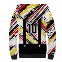 Custom German Football Sherpa Hoodie Die Mannschaft-Lederhosen Costume Style - Wonder Print Shop