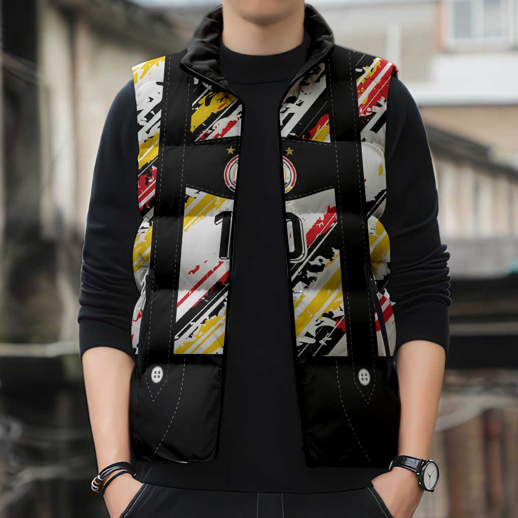 Custom German Football Sleeveless Puffer Jacket Die Mannschaft-Lederhosen Costume Style - Wonder Print Shop