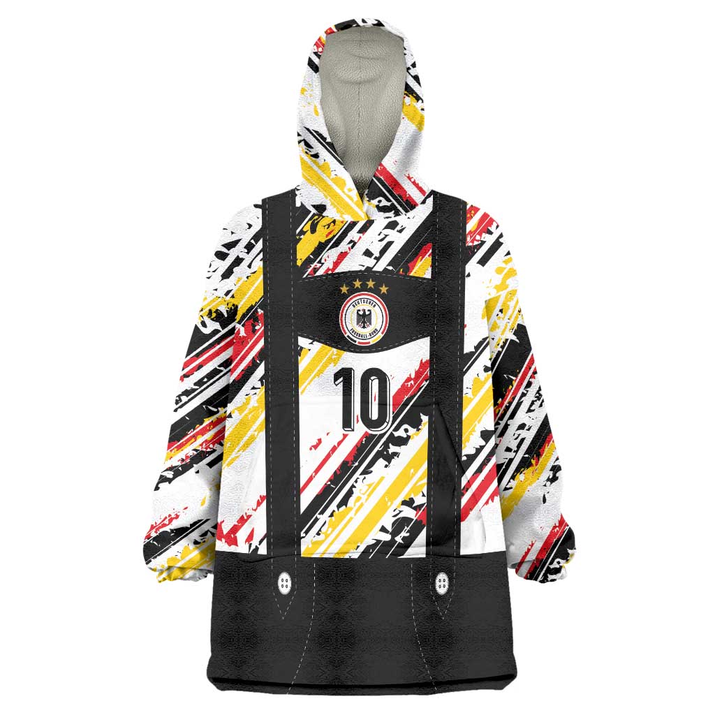 Custom German Football Wearable Blanket Hoodie Die Mannschaft-Lederhosen Costume Style - Wonder Print Shop