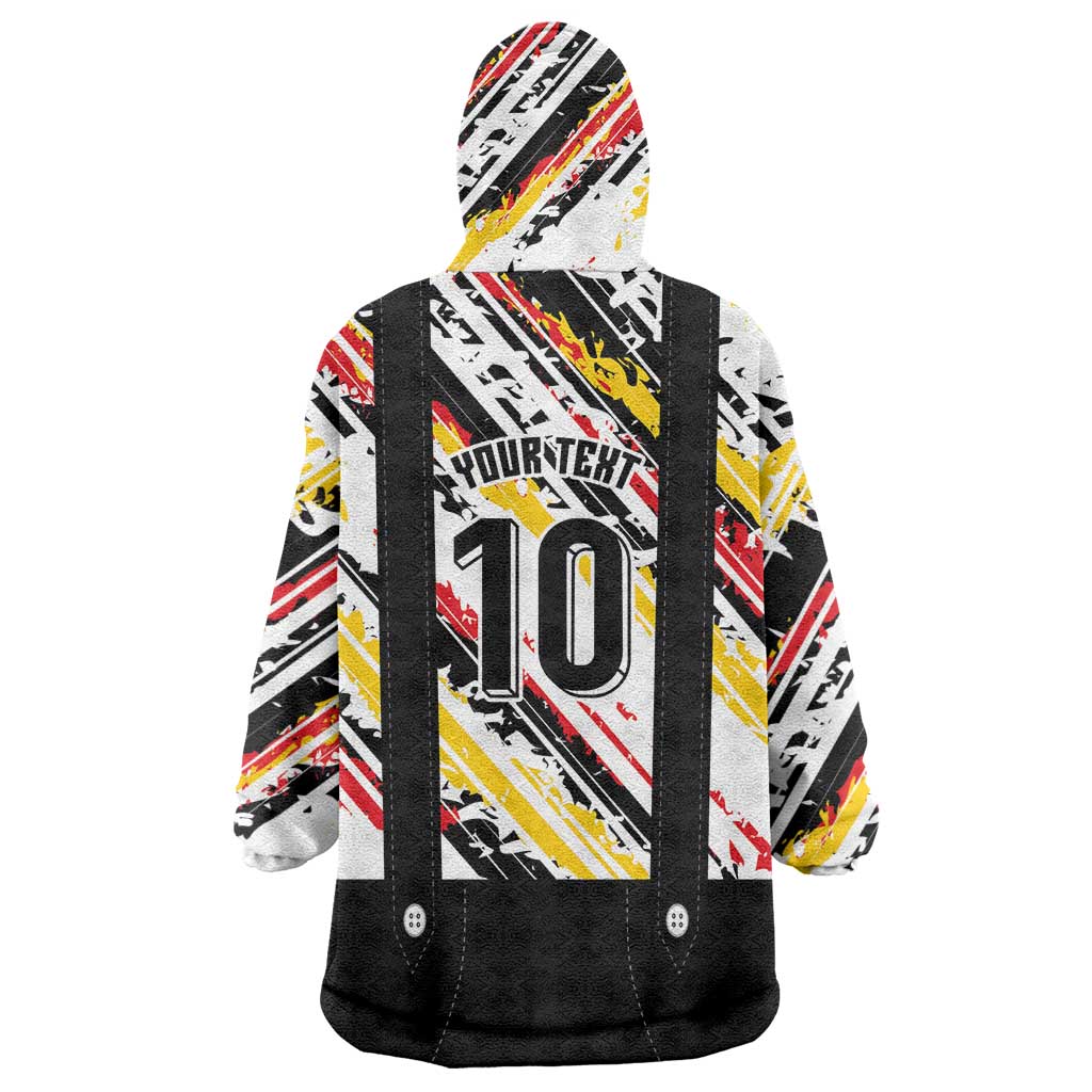 Custom German Football Wearable Blanket Hoodie Die Mannschaft-Lederhosen Costume Style - Wonder Print Shop