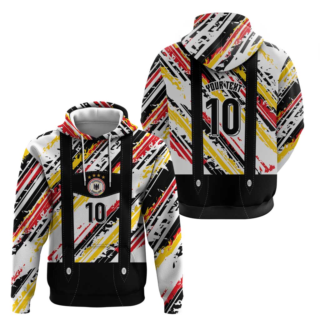 Custom German Football Zip Hoodie Die Mannschaft-Lederhosen Costume Style - Wonder Print Shop