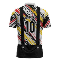 Custom German Football Zipper Polo Shirt Die Mannschaft-Lederhosen Costume Style - Wonder Print Shop