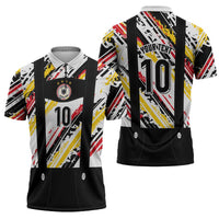 Custom German Football Zipper Polo Shirt Die Mannschaft-Lederhosen Costume Style - Wonder Print Shop