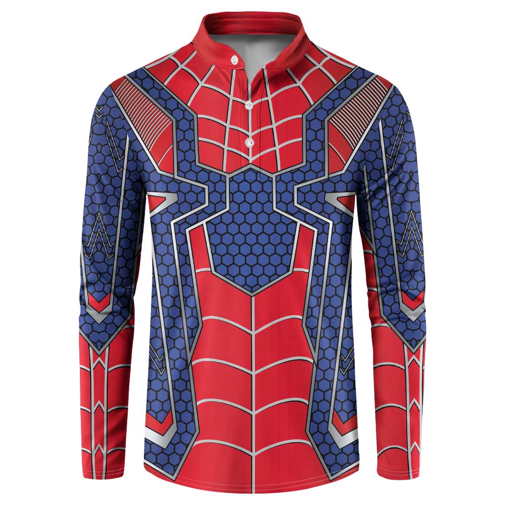 Custom Spider Hero Costume Button Sweatshirt - Wonder Print Shop