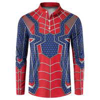 Custom Spider Hero Costume Button Sweatshirt - Wonder Print Shop