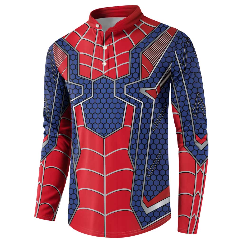 Custom Spider Hero Costume Button Sweatshirt - Wonder Print Shop